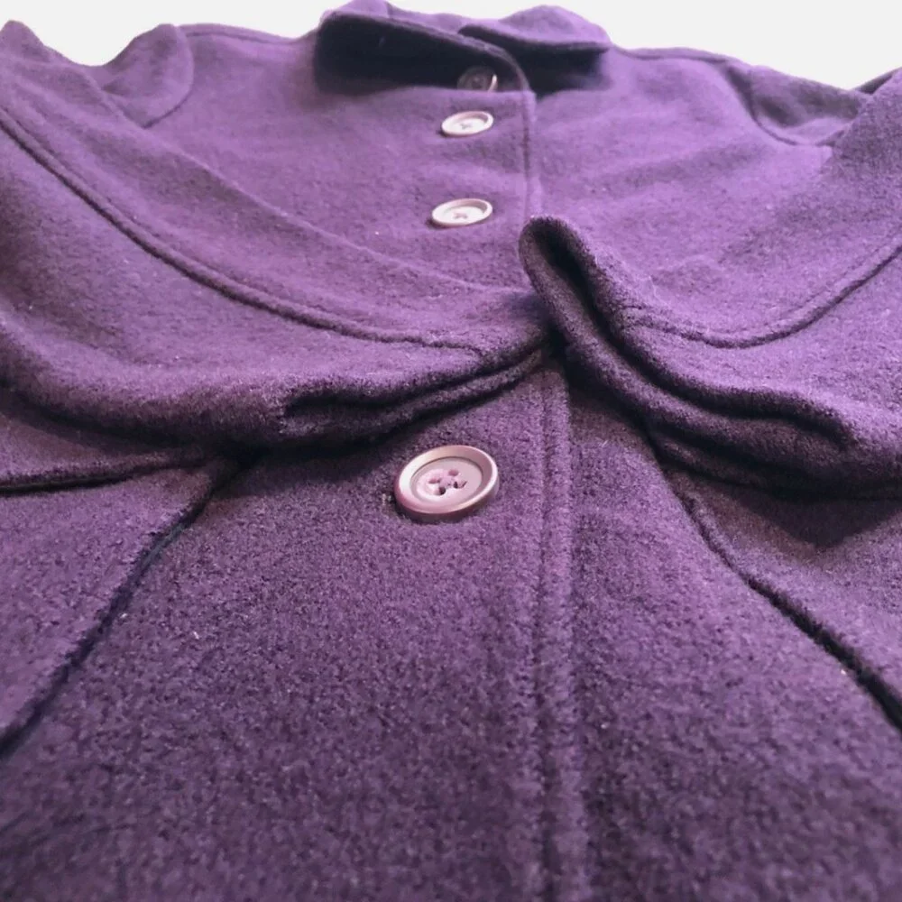 LL Bean PXL Petite XL Jacket unlined Italian boild 100% wool Barn Coat Bellandi - Picture 2 of 12